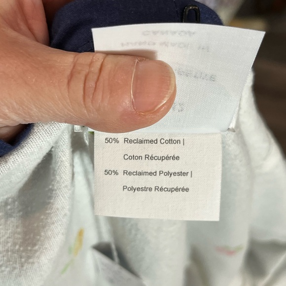 Upcycled - Navy Blue Robe with Floral Belt - Picture 7 of 7